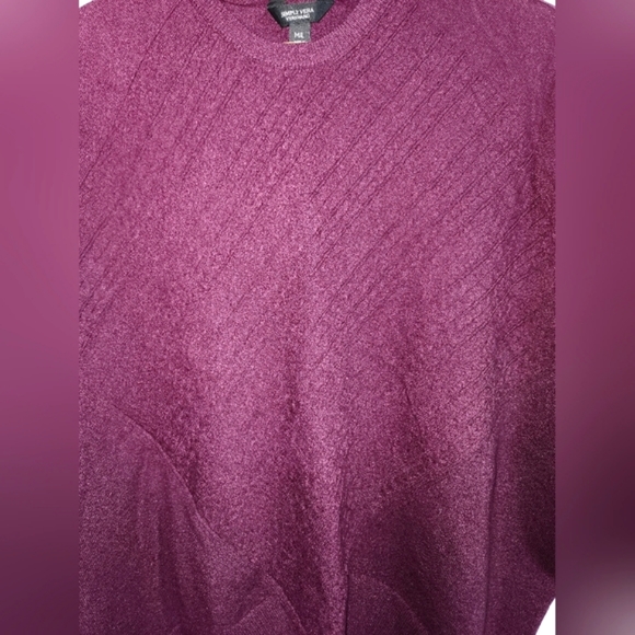 Vera Wang Simply Vera Purple Dolman sleeve sweater sz-M/L - Picture 3 of 7